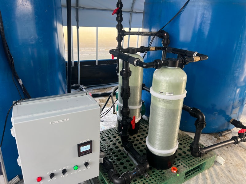 Completed system inside the greenhouse